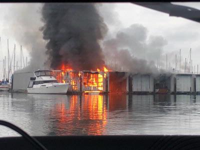 Fire at Port of Everett 